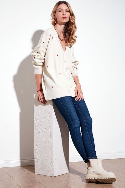Lela V-Neck Relaxed Cut Knitwear Cardigan - 4616190