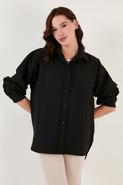 Lela Cămașă țesută supradimensionată din bumbac CAMISA 6234760