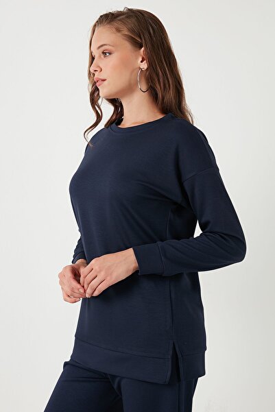 Lela Stretch Oversize Fit Crew Neck Modal Fabric Sweat Sweat 5865877