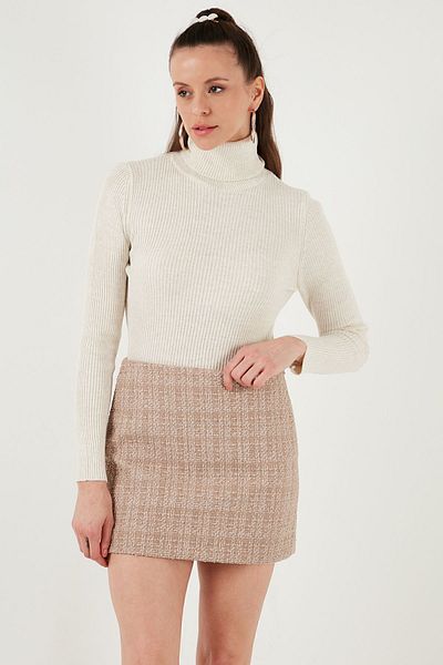 Lela Turtleneck Ribbed Acrylic Sweater - Soft, Regular Fit Pullover 4614102