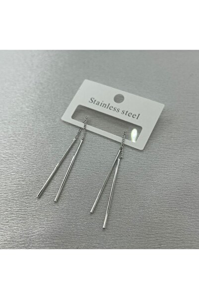 Lavienta أقراط فضية متدلية من الفولاذ