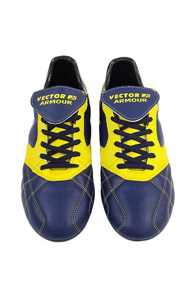 Vector X Armour Football Shoe | Blue |7 UK/ 8 US/ 41 EU | For Men & Boys |Faux Leather