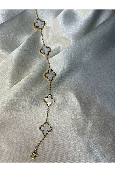 Mamaya Steel Pearlescent White Bracelet