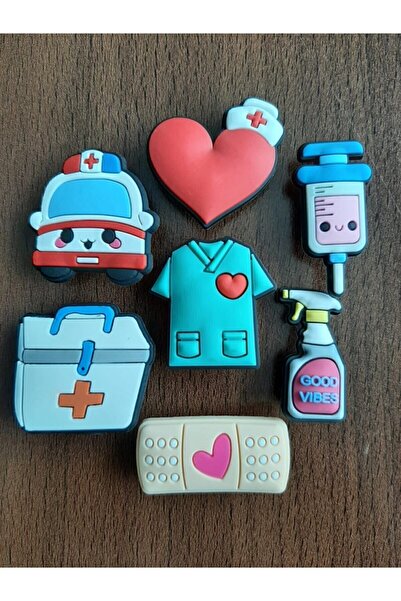 PABALAS Terlik Süsü-terlik Tokası Sağlıkçı-doktor-hemşire 7'li Set