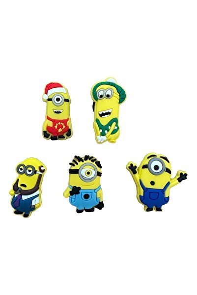 PABALAS Jibbitz Terlik Süsü-terlik Tokası Minion 5'li Set