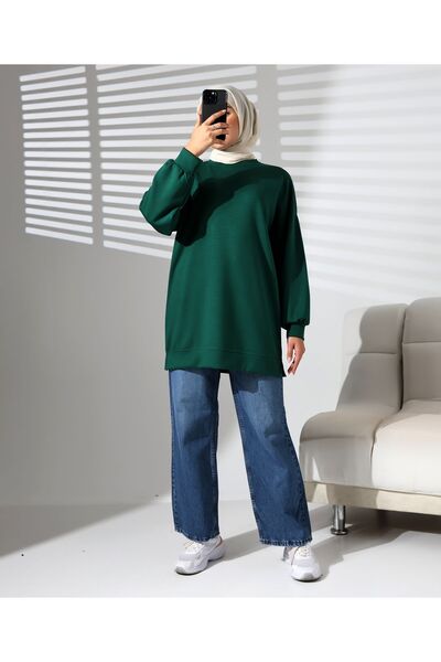 SHİROSA تونيك نسائي طويل حجاب