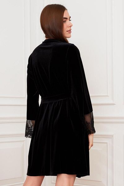 AYYILDIZ 3961 Rochie de catifea neagra