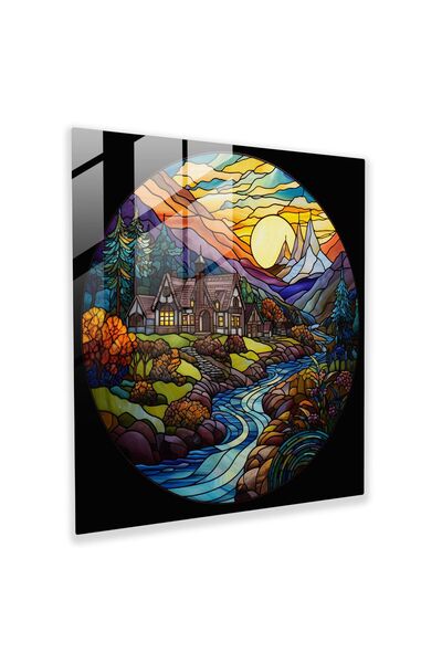 PaintedAnarchy Iconic Place Markers Glass Painting, Village, Home Decor, Glas...