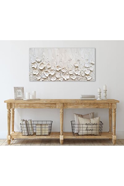 AllureArtDesign 3 Boyutlu Soyut Çiçek Kanvas Tablo, Soyut Çiçek Kanvas Tablo