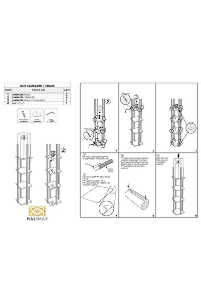 Dekoratifs Halımax dekoratif Siyah Ahşap Raflı Modern Lambader