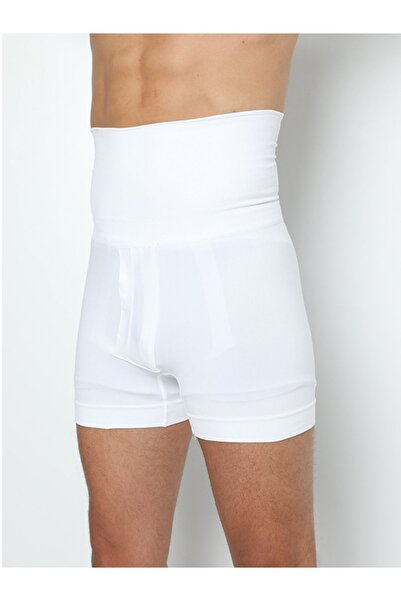 Cooqpoo Чоловічі боксери з високою талією без швів, 5 штук, білі - для підтяжки живота