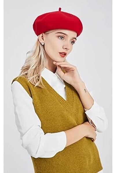 VOOP Fransız Ressam Keçe Bere Kırmızı