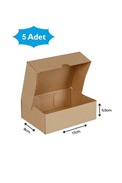 QBR Home 5'li E-Ticaret Karton Kargo Kutusu 17x8x5,5 cm - 0,25 Desi