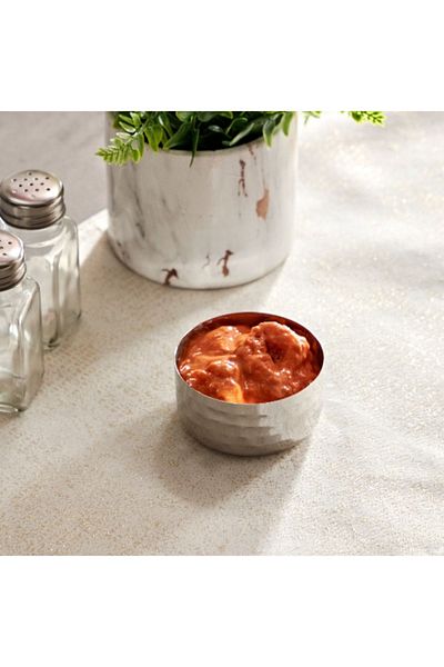 Home Box Hammered Stainless Steel Veg Bowl - 140 ml