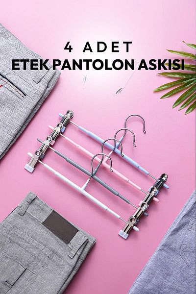 Hayveys 4 τεμάχια πολύχρωμη κρεμάστρα - φούστες, παντελόνια, σάλι, φουλάρι, κρεμάστρα τσαντών