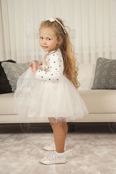 neocotton Bebeluș Fetă-Copil cu mânecă lungă, căptușită cu tul, pentru zile de naștere și ocazii speciale