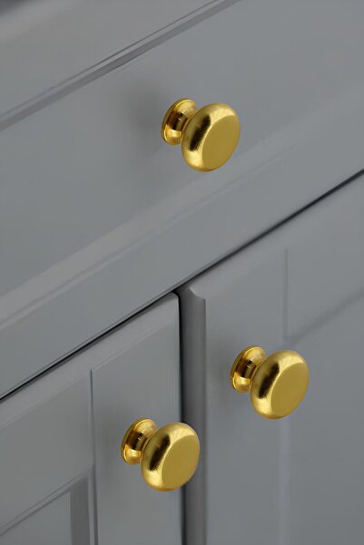 Badem10 Μεταλλική λαβή με κουμπί γάμμα Χρυσό έπιπλο Συρτάρι κουζίνας Ντουλάπα Ντουλάπα Λαβή Λαβή