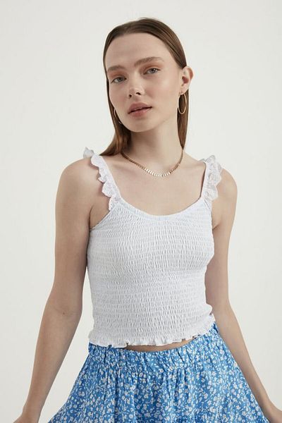 Hiccup V Neck - Crop Top με φερμουάρ