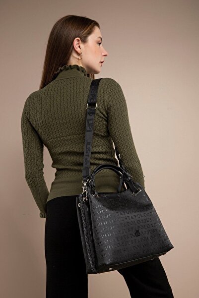 GALB LEATHER Geantă de umăr pentru femei Just Polo - Dimensiune mare lată, cu...