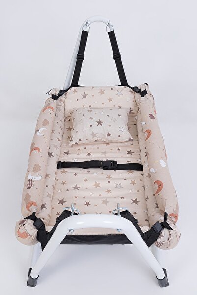 Cozibo Anne Yanı Hamak Lüks Pamuklu Kumaş Silinebilir Hamak