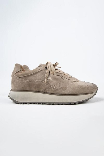 Krahe Ανδρικά αθλητικά παπούτσια Calista Beige - Γνήσιο δέρμα και κορδόνια