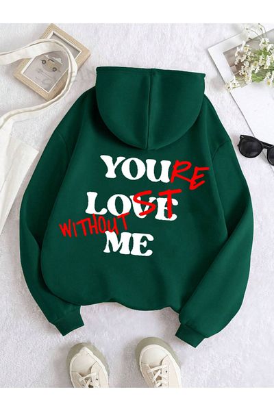 Revasser You Love Me щампован унисекс памучен суичър с голяма качулка