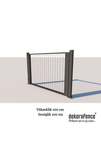 dekorafence Kanatlı Hazır Panel Çit Kapı Antrasit - Bahçe Kapısı - Panel Tel ...