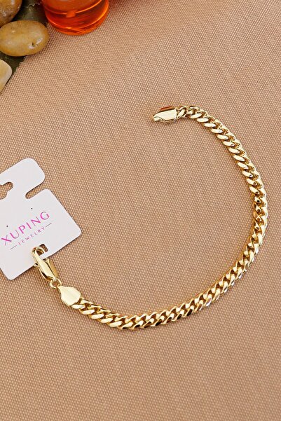 Keyifli Hayaller Xuping Vip Chain Model Plain Gold Bracelet - 20cm Width:6Mm ...