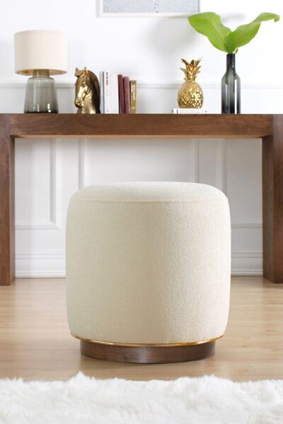 Lorencehome Zeone Puf - Krem