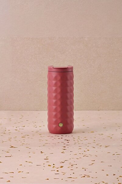 Starbucks ® Dusty Rose Geometric Tumbler 16oz Gül Kurusu Paslanmaz Çelik Baklava Desen Termos 473ml