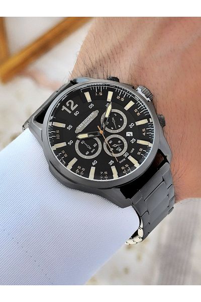 Lee Cooper 5 Atm Waterproof Steel Cord Men's Wrist Watch - Functions Active