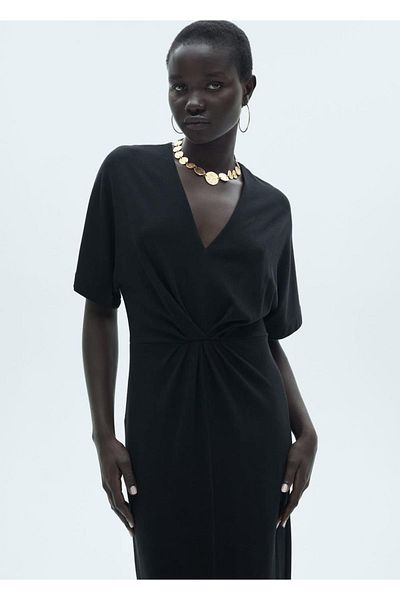MANGO Woman Short Sleeve Flowy Dress