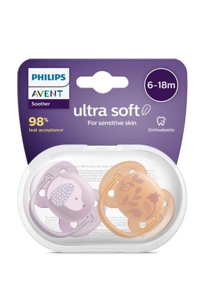 NW NessiWorld Philips Avent Ultra 6-18 Months Girl Soft Pacifier