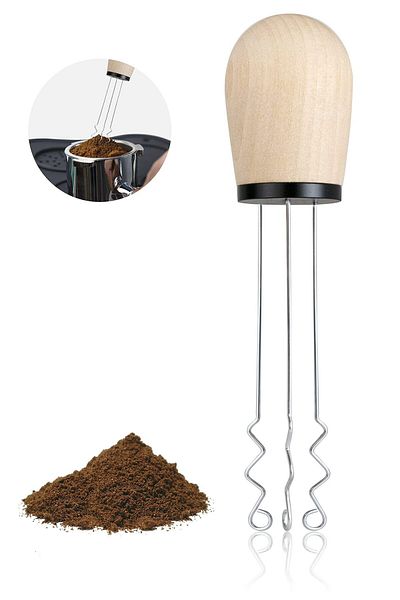MIBRU Coffee wooden needle distributor zigzag light brown