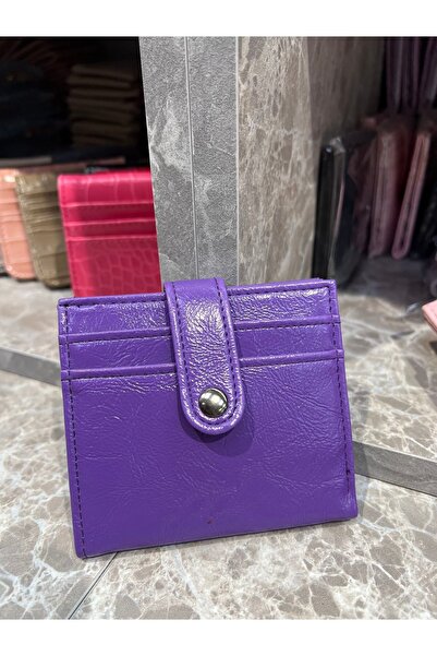 ZEYZEYBUTİK LOLA MİNİ KARTLIK DETAYLI MOR CÜZDAN