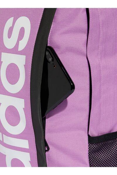 adidas Logo Print Backpack with Adjustable Shoulder Straps and Zip Closure