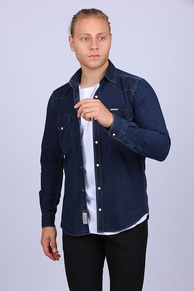 TOUSUS Мъжка риза Slim Fit Western Jeans Slm-2024-tss