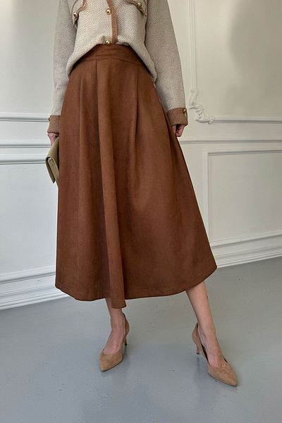 MAGARDE Φούστα Tan Suede Design