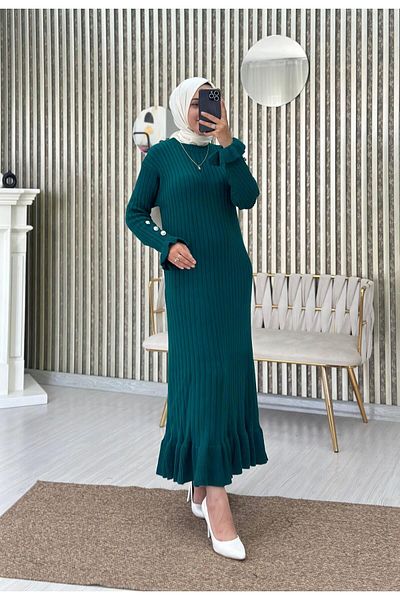 Moda Krash Rochie Fittilli Knitwear - Volanată