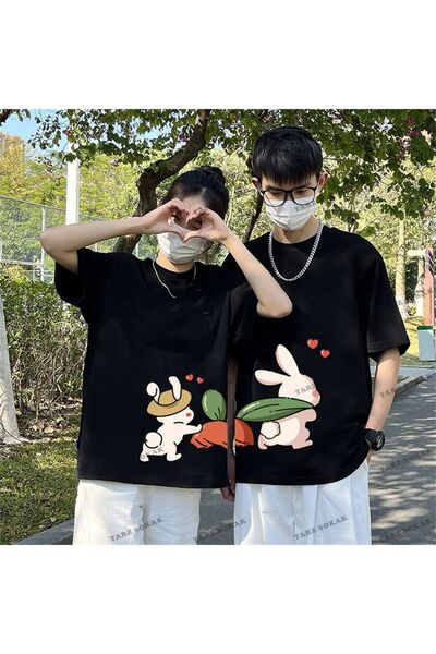 Tarzsokak New Season Tir Harajuku Style Couple Lover Couple Ρούχα - 2 Τεμάχια