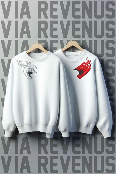 Vordevia Biker Valentine Printed Oversize Combination Sweatshirt