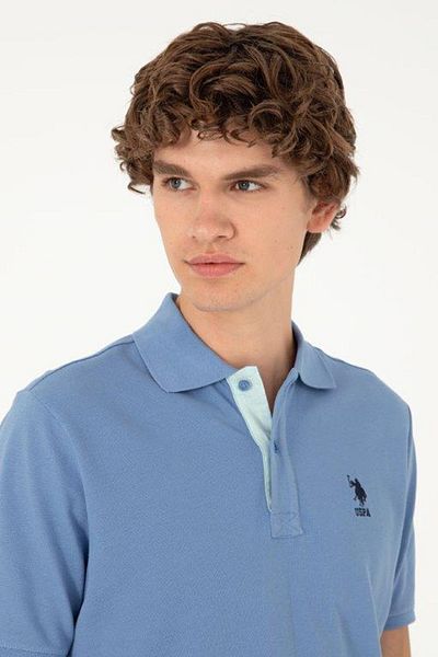 U.S. Polo Assn. S.U.A. Tricou polo pentru bărbați cu gât polo - 100% bumbac, cu croiala normală G081SZ 0111794832