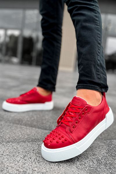 Paolo Zaccardi P169 Thorn - Men's Orthopedic Sneakers, Casual Skin, Cbt Red Sports Shoes