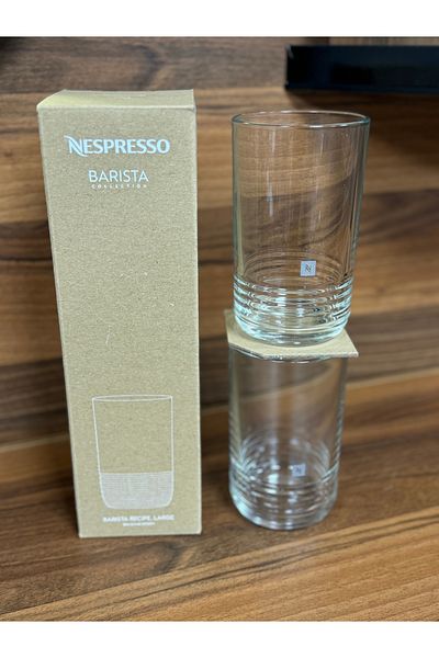 Nespresso زجاج وصفة طراز كبير موصى به من باريستا - عبوة من قطعتين