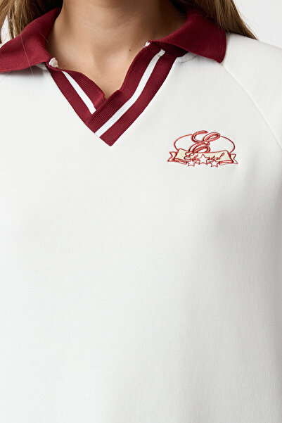 Trendyol Collection Світшот Orme екрю TWOAW25SW00173