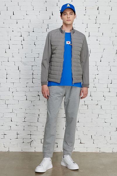 ALTINYILDIZ CLASSICS Ανδρικό γκρι λεπτό παλτό casual - Standard Fit, όρθιος γιακάς και ελατήριο με τσέπες
