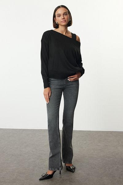 Trendyol Collection Tricoturi Set pulover și bluză neagră - TWOAW25KZ00353