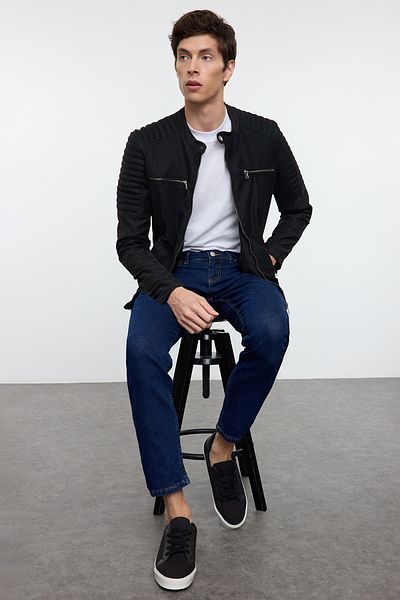 TRENDYOL SHOES Чоловічі кросівки чорні на шнурівці TAKAW25SN00029