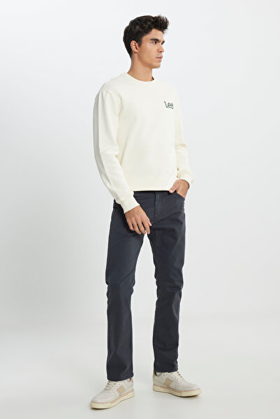 Lee Extreme Motion Slim Fit Dar Kesim Normal Bel Gri Esnek Pantolon