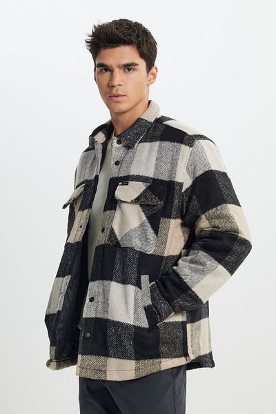 Lee Comfortable Cut - Black Cream Plaid Stamp Jacket